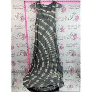 Z Supply dress tie dye blue Gray and White Tie-Dye Sleeveless Maxi Dress